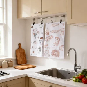 Factory Direct Custom Design 100% Microfiber Quick-Dry Kitchen Dish Towels Printed Flour Sack Tea Towels for Cleaning