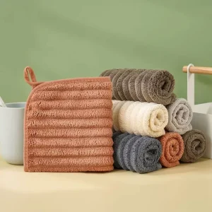 Factory Direct Custom Design Quick Dry Striped Woven Kitchen Dish Towels Printed Flour Sack Towels for Cleaning