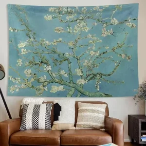 Factory Direct Custom Material Van Gogh Duplicate Oil Painting Style Tapestry Bedroom Wall Decor