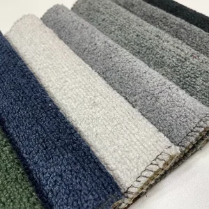 Factory Direct Customization 100 Polyester Soft Textiles and Fabrics Boucle Wool Plush Upholstery Velvet Fabric for Sofa