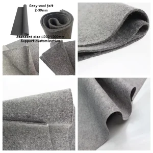 Factory Direct Dark Grey 3mm Eco Friendly 100% Wool Felt SAE Wool