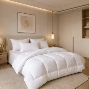 Factory Direct Downproof Cotton Quilted Duvet Luxury Square Pattern Organic Soft Blanket King Size Customized Size Weight
