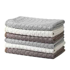 Factory Direct Eco friendly Washable and Reusable Lint Free Waffle Weave Kitchen Towels for Glass and Dish Cleaning