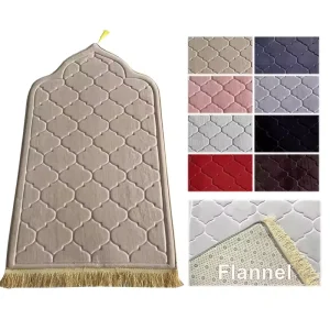 Factory Direct Foldable Travel Velvet Polyester Islamic Prayer Mat Washable Reversible Cushioned Foam Home Use Muslim Rug