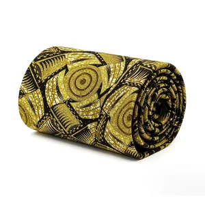 Factory Direct Glitter Shining African Wax Fabric Double Sided Print Super Gold Grand Wax for WomenParty Outfits Loincloth Cloth