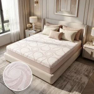 Factory Direct Jacquard Knitted Mattress Fabric Custom Logo 100% Polyester Knitted Fabric