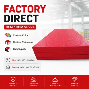 Factory Direct Judo Mat PVC Surface Martial Arts Mats with PU Foam Core Anti Slip Rubber Bottom