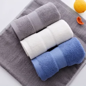 Factory Direct Luxury Thickened Absorbent Towel with Plain Weave Edging for Hotel Bathroom Use Gift