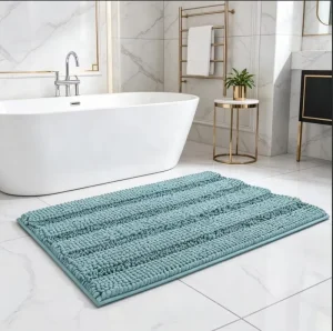 Factory Direct Microfiber Bath Mat and Shower Rug Super Absorbent Quick Dry Non Slip Eco Friendly Modern Design
