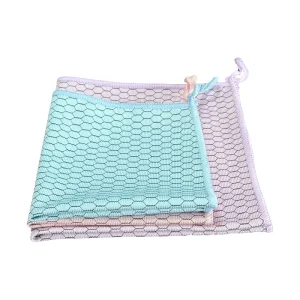 Factory Direct Microfiber Check Cloth Towel Custom Size for Kitchen Glass Cleaning