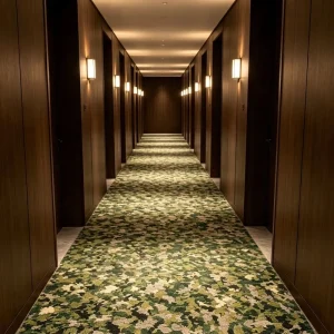 Factory Direct Polyester Broadloom Carpet Fireproof Custom Pattern Free Swatch Anti slip for Large Hotel Corridor Engineering