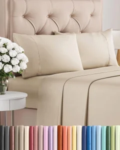 Factory Direct Premium Brushed Microfiber Wrinkle Resistant 4 Piece Bed Linen Set Soft Bedding Set