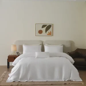 Factory Direct Quality 100% Cotton Solid Color Hotel Bedding Sets Soft Bed Sheets Duvet Covers 40 Count Modern