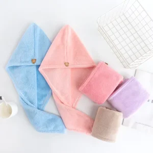 Factory Direct Quick Dry Microfiber Hair Turban Drying Towel Woven Antimicrobial Wrapping Towel for Dry Hair