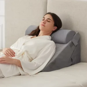 Factory Direct Sale Bedside Cushion Memory Foam Sleeping Pillow Reading Pillow Neck Support Wedge Pillow with Storage Function