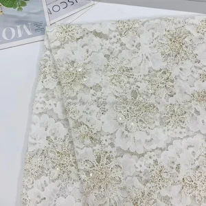 Factory Direct Sale Chenille Tulle Lace Fabric Stretch Breathable Fashionable Embroidery Elegant Lace