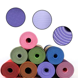 Factory Direct Sale Double Colors High Quality Durable TPE Yoga Mat for Indoor Body Exercise