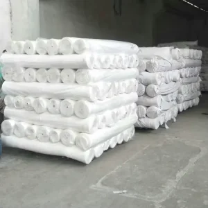 Factory Direct Sale Double Faced Fluorescent Printed Bleached White 100% Polyester Twill Woven Microfiber Fabric Roll Packing