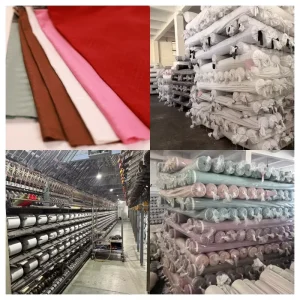 Factory Direct Sale Huayi Brand 100% Polyester Brushed Woven Fabric 110gsm Medium Weight Breathable Anti-Static Solids Garment