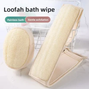 Factory Direct Sale Jiangxi Province Loofah Sponge Bath Scrubber & Washcloth Long Strip Back Scrubber Ultimate Exfoliating Tool