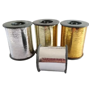 Factory Direct Sale M Type Metallic Yarn High Tenacity Anti Pilling GOLDEN Silver Strong Knitted 1200TPM Twist for Weaving