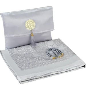 Factory Direct Sale Muslim Portable Prayer Mat With Exquisite Bag and Prayer Beads for Ramadan Eid Islamic Gift for Wedding