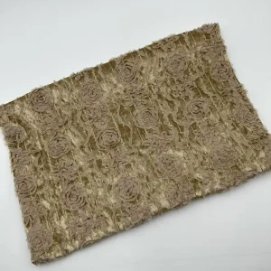 Factory Direct Sale in Stock Spring and Autumn Velvet Embroidery Rose Embroidery Clothing Fabric