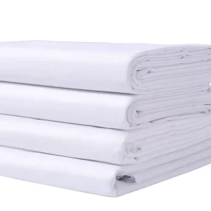 Factory Direct Sales 100% Cotton 200TC Breathable Hotel Bedding Fabric for Weddings Girls Boys White Bed Sheets Quilt Covers