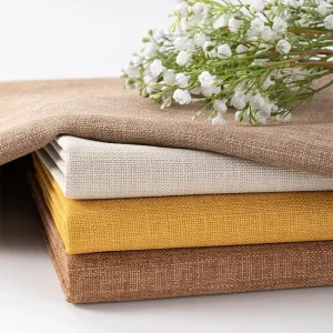 Factory Direct Sales Organic Woven Plain Dyed Thickened Linen Sofa Fabric