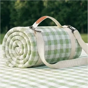 Factory Direct Sales Portable Waterproof Sand Quilted Acrylic Fiber Picnic Mat Outdoor Camping Blanket