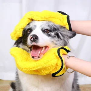 Factory Direct Sales Soft Thickened Strong Absorbent Pet Bath Towel 16mm Velvet Pet Towel