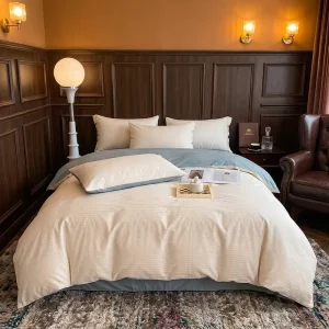 Factory Direct Solid Color Bedding Set 4pcs for Home Textile Market with High Density Brushed Polyester