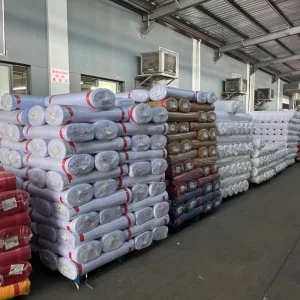 Factory Direct Supply 100% Polyester Plain Aloba Woven Textile Fabric for Clothing