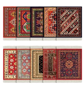 Factory Direct Supply Custom Turkey Tassel Persian Style Muslim Prayer Mat Mosque Mouse Pad Carpet Sajadah Mat Rugs Stock