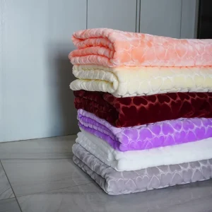 Factory Direct Supply Double Embossed Heart Shape Modern Minimalist Thickened Blanket Autumn Winter Foreign Trade Promotional