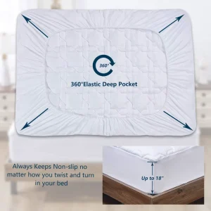 Factory Direct Supply Soft Cotton Fitted Sheet Bed Skirt Protector Waterproof Diaper Mattress Soft Bed Pad Cross Border Plain
