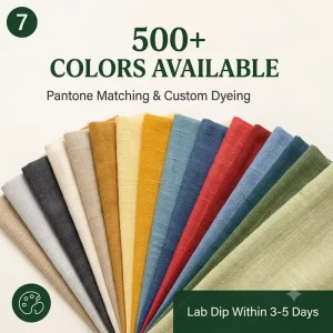 Factory Direct Viscose Linen Fabric Low MOQ Breathable Rayon Linen Woven Material For Apparel Manufacturer