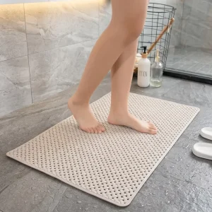 Factory Direct Woven Anti Slip Shower Mat PVC Permeable Bathroom Mat Custom Color & Logo