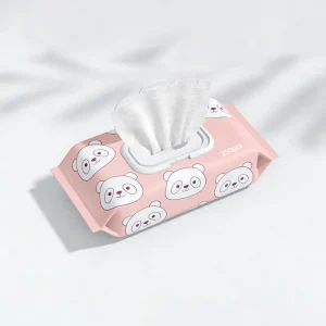 Factory Directly Sale Cotton Wet Tissue100 Count Soft Non woven Non scented Baby Wipes with Lid for Babies