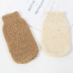 Factory Double-Sided Jute Bath Scrubber Gloves Sponge Washcloth with Massage Function Remove Dead Skin Bath Towel Bag