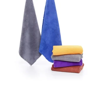 Factory Double sided Coral Velvet Car Cleaning Towel Highly Absorbent Quick Drying Thickened Traceless with logo