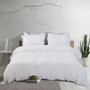 Factory Duvet Cover Set White Ultra Soft Comfortable Breathable & Durable Comforter Cover