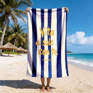 Factory Extra Large Striped Print for Beach Towel Custom Sand Free Beach Towel Absorbent Microfiber Beach Towels