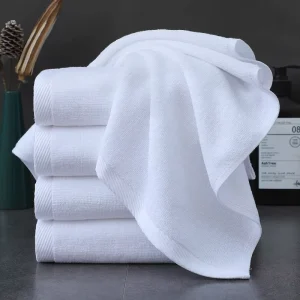 Factory Face Towel Plain White Cotton Washcloth Terry Hotel Bath Towel