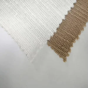 Factory Fancy 100% Cotton Coarse Needle Sweater Knit Jacquard Fabric for Coat