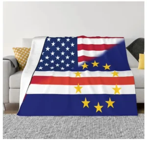 Factory Flag of Cape Verde Fashion Flannel Sofa Blanket Household Siesta Blanket for All Seasons