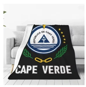 Factory Flag of Cape Verde Fashion Flannel Sofa Blanket Household Siesta Blanket for All Seasons