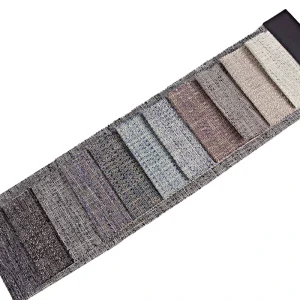 Factory Free Sample Upholstery Fabric 100% Polyester Linen Woven with Glue Backing for Chair Fabric Ready to Sale