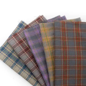 Factory Garment Plaid Fabric Flannel Brushed 100% Cotton Check Woven Yarn Dyed Fabric Pure Cotton for School Uniform