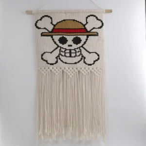 Factory Halloween Hand woven Cotton Wall Decor Tapestry Home Hanging Decoration Macrame